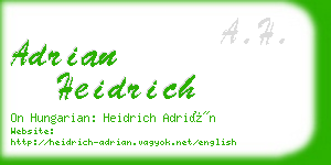 adrian heidrich business card